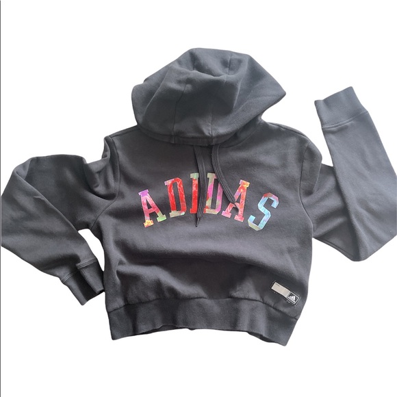 Adidas Crop Top Hoodie - Picture 1 of 4